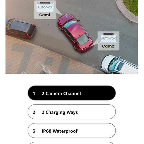 Autovox solar wireless auto rear backup camera w/5”lcd monitor/screen - Picture 14 of 14